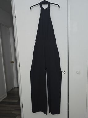 Lulu's Black Halter Wide-Leg Jumpsuit